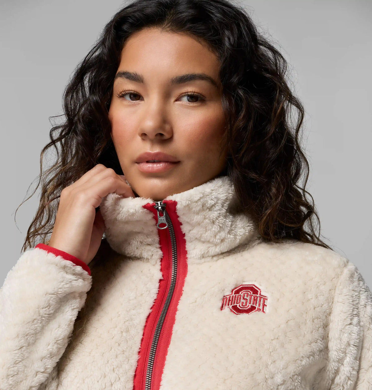 Women's Collegiate Fire Side II Sherpa Full Zip Fleece - Ohio State