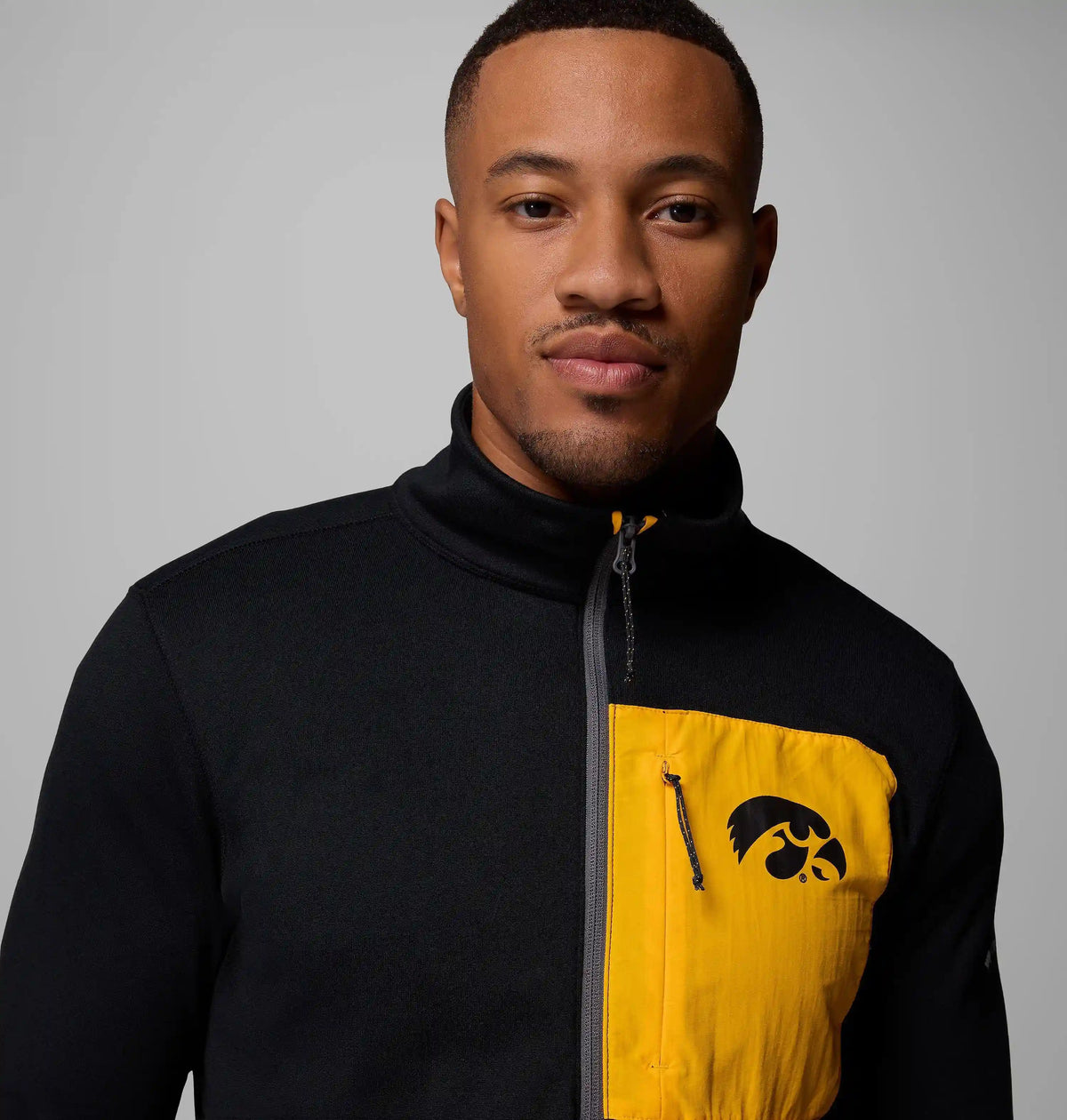 Men's Collegiate Columbia Hike Half Zip Jacket - Iowa