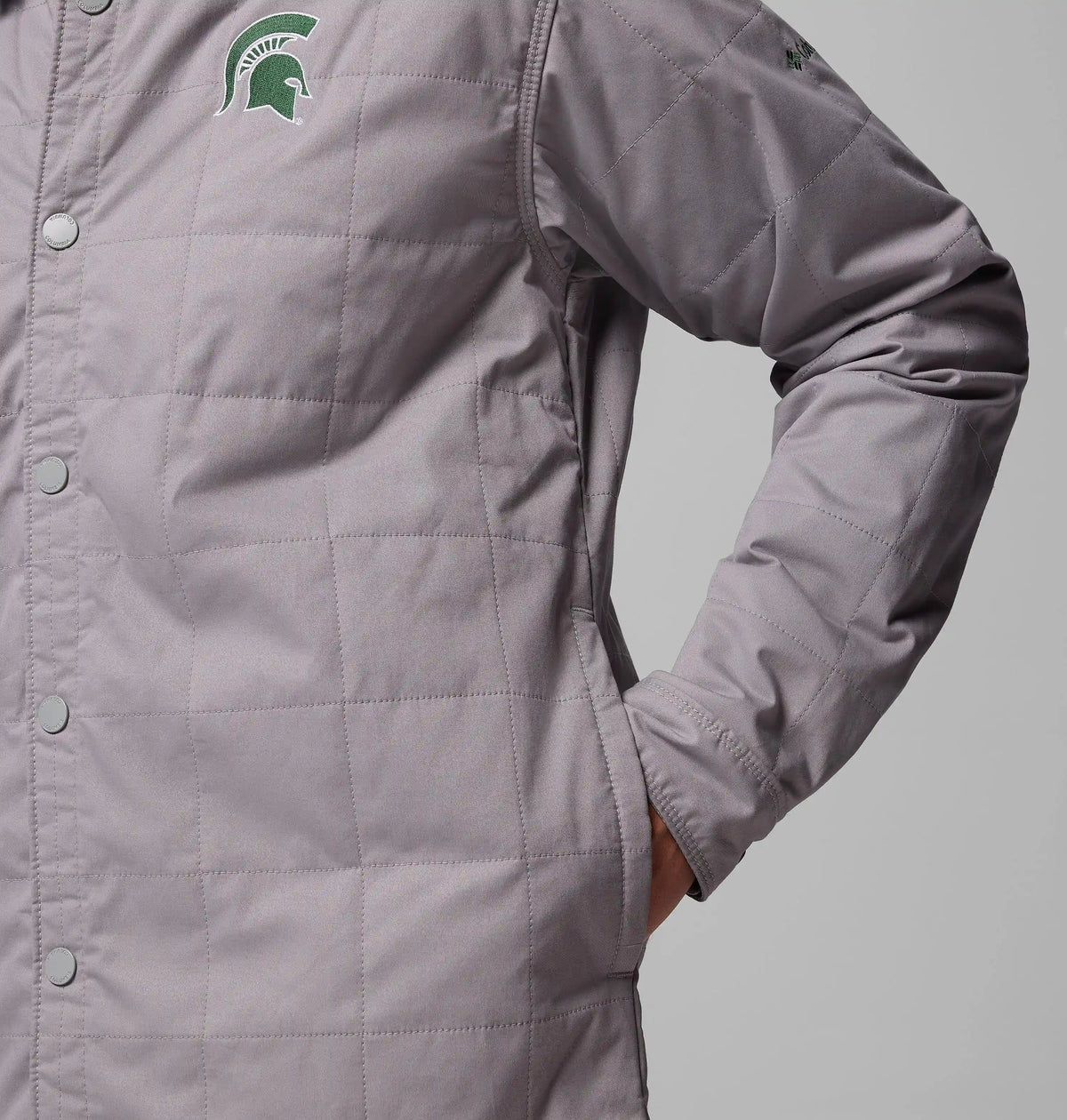 Men's Collegiate Campus Roam Quilted Shirt Jacket - Michigan State