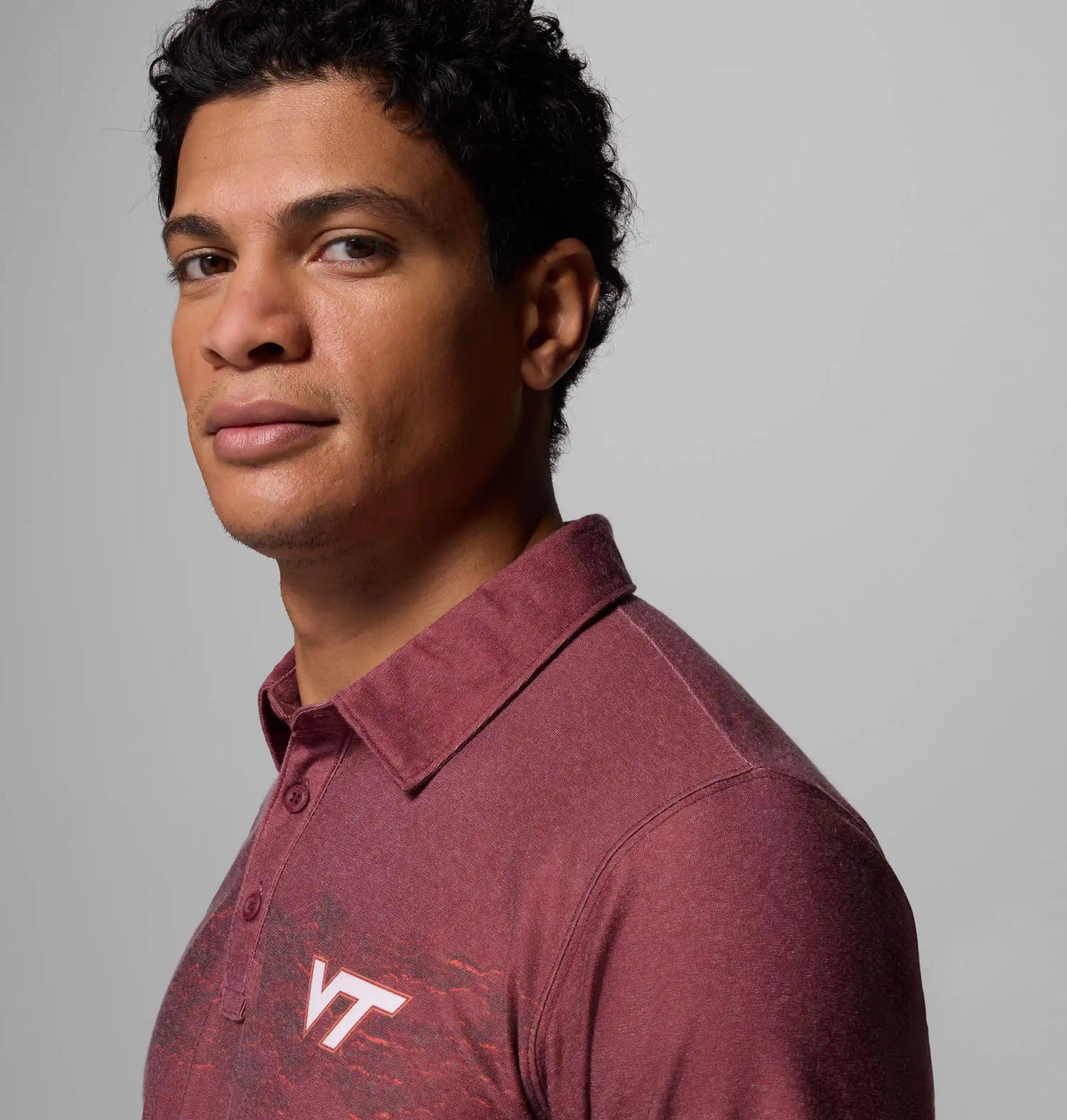 Men's Collegiate Thistletown Hills Printed Polo - Virginia Tech