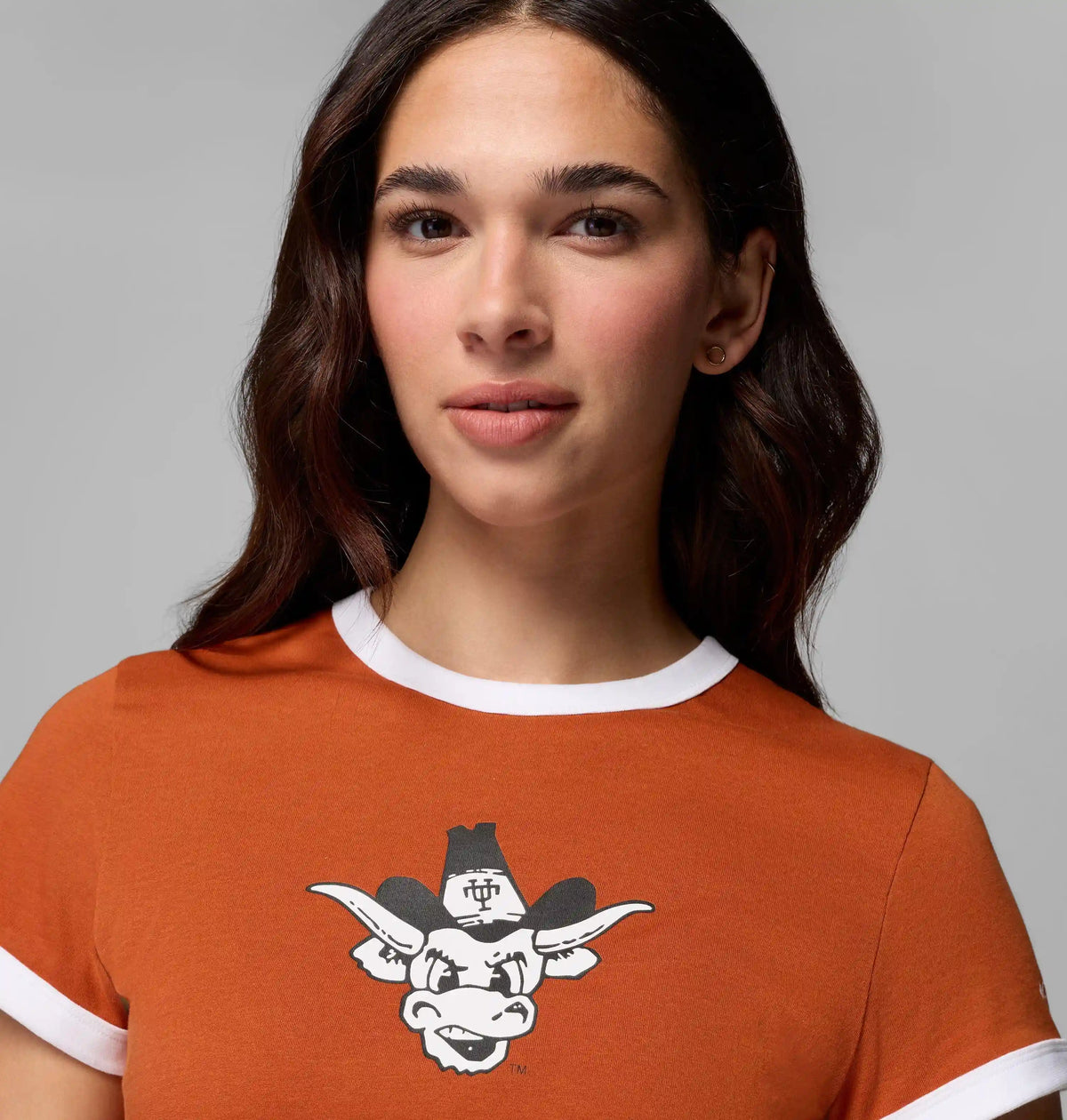 Women's Collegiate Rolling Bend Ringer Tee - Texas