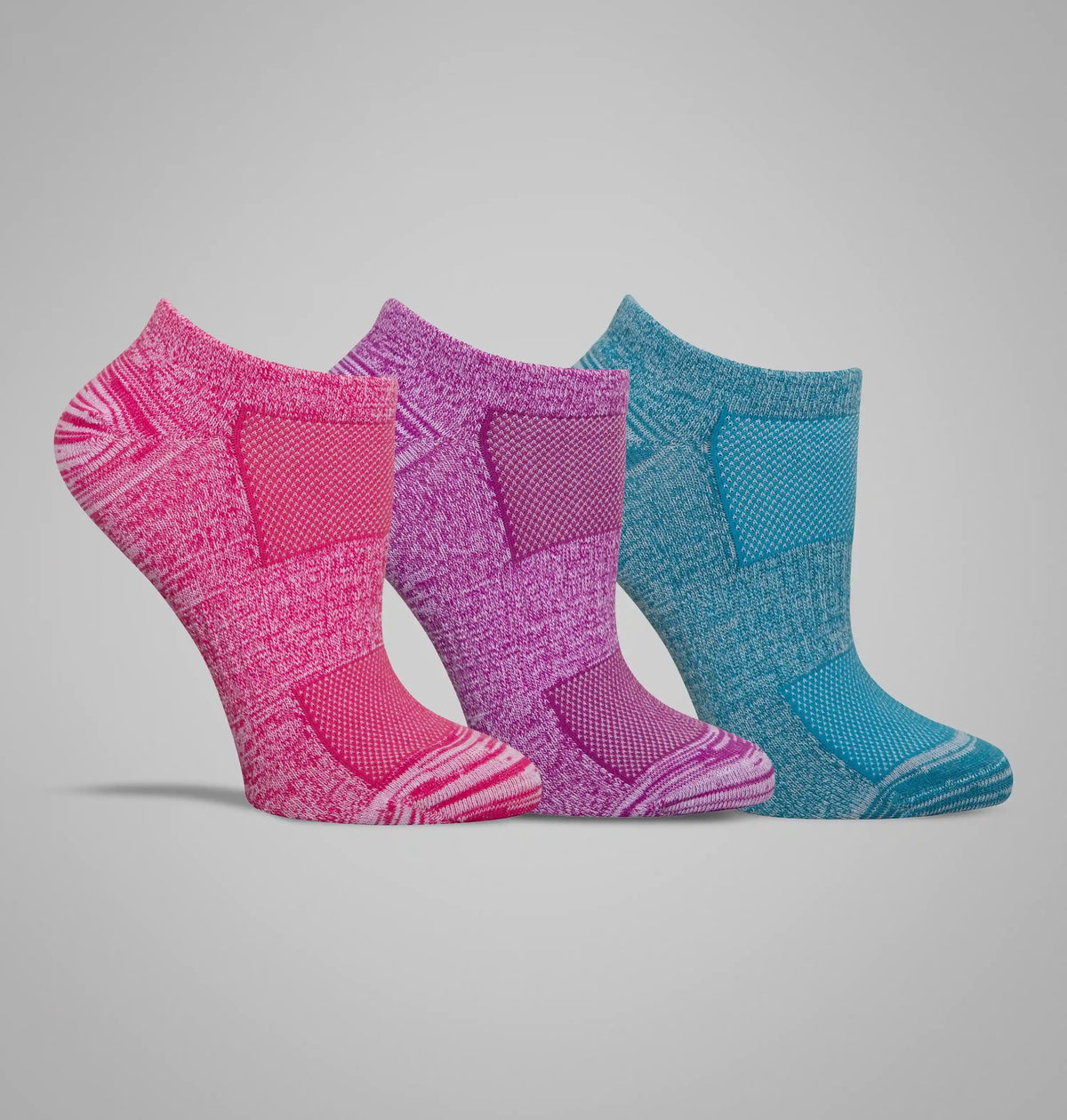 Women's Flat Knit Marled No-Show Sock