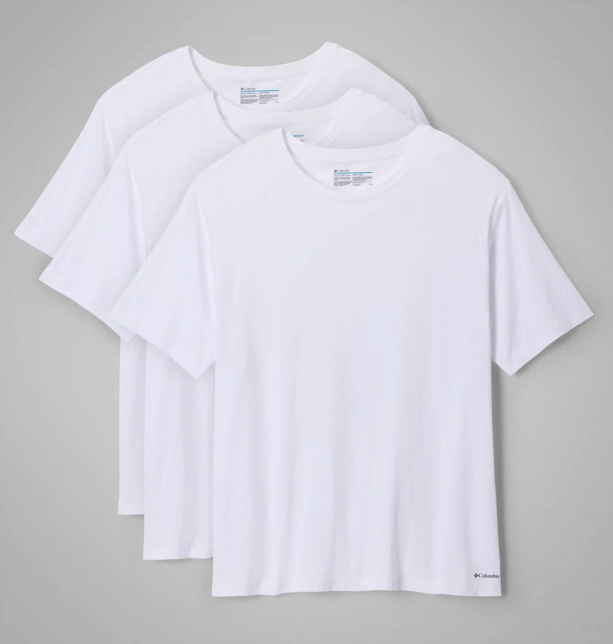 Men's Cotton Stretch Crew Neck Tee - Big- 3 Pack
