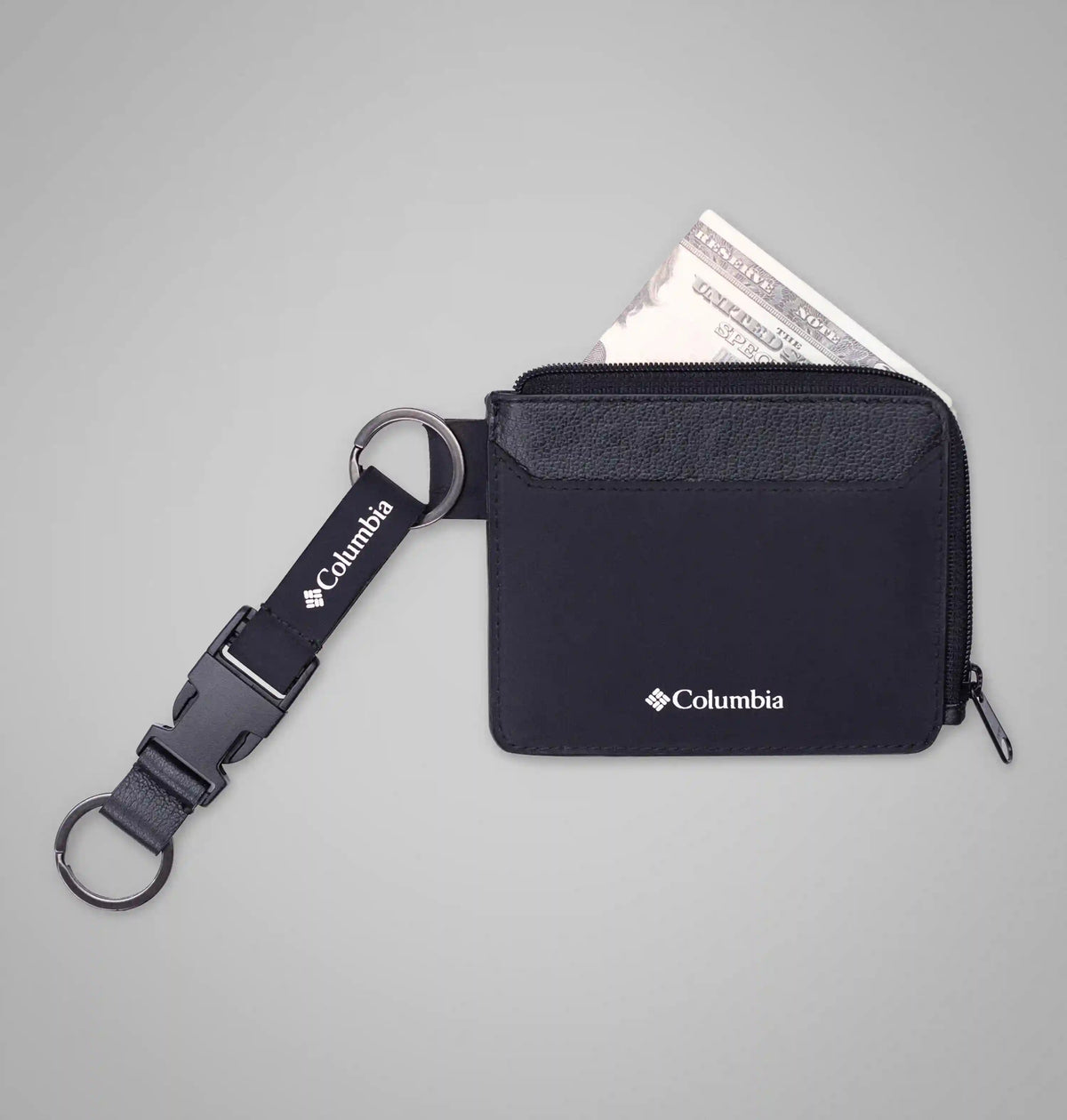 Half-Zip Wallet with Keychain