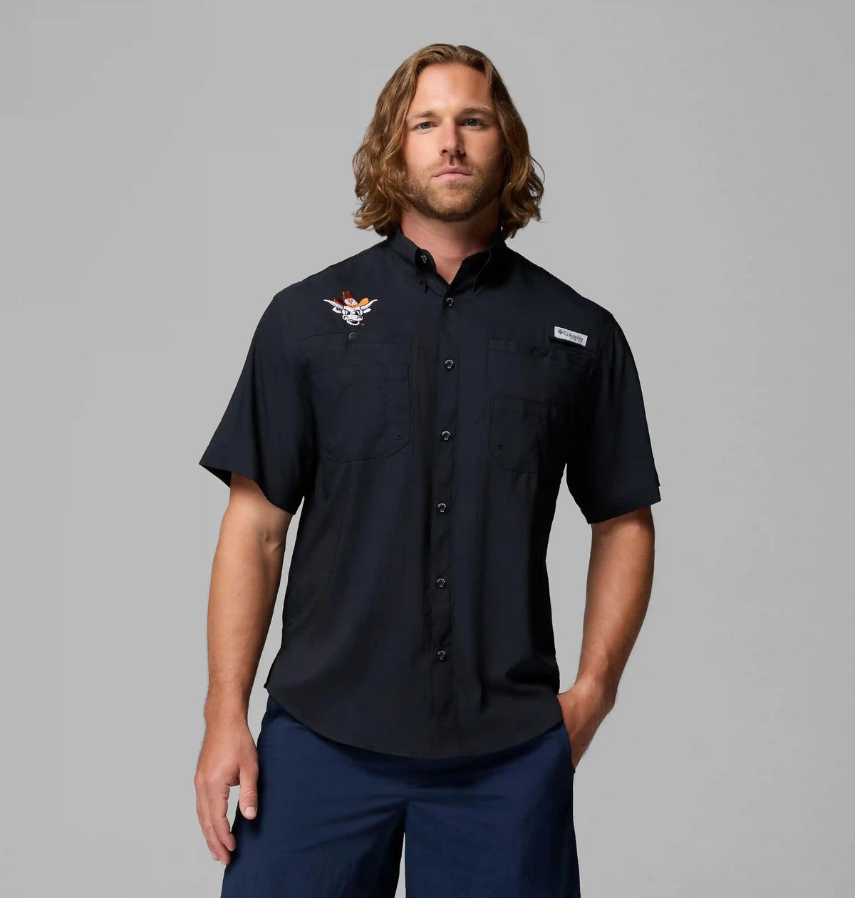 Men's Collegiate PFG Tamiami Short Sleeve Shirt - Texas