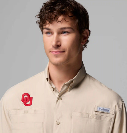 Men's Collegiate PFG Tamiami Short Sleeve Shirt - Oklahoma