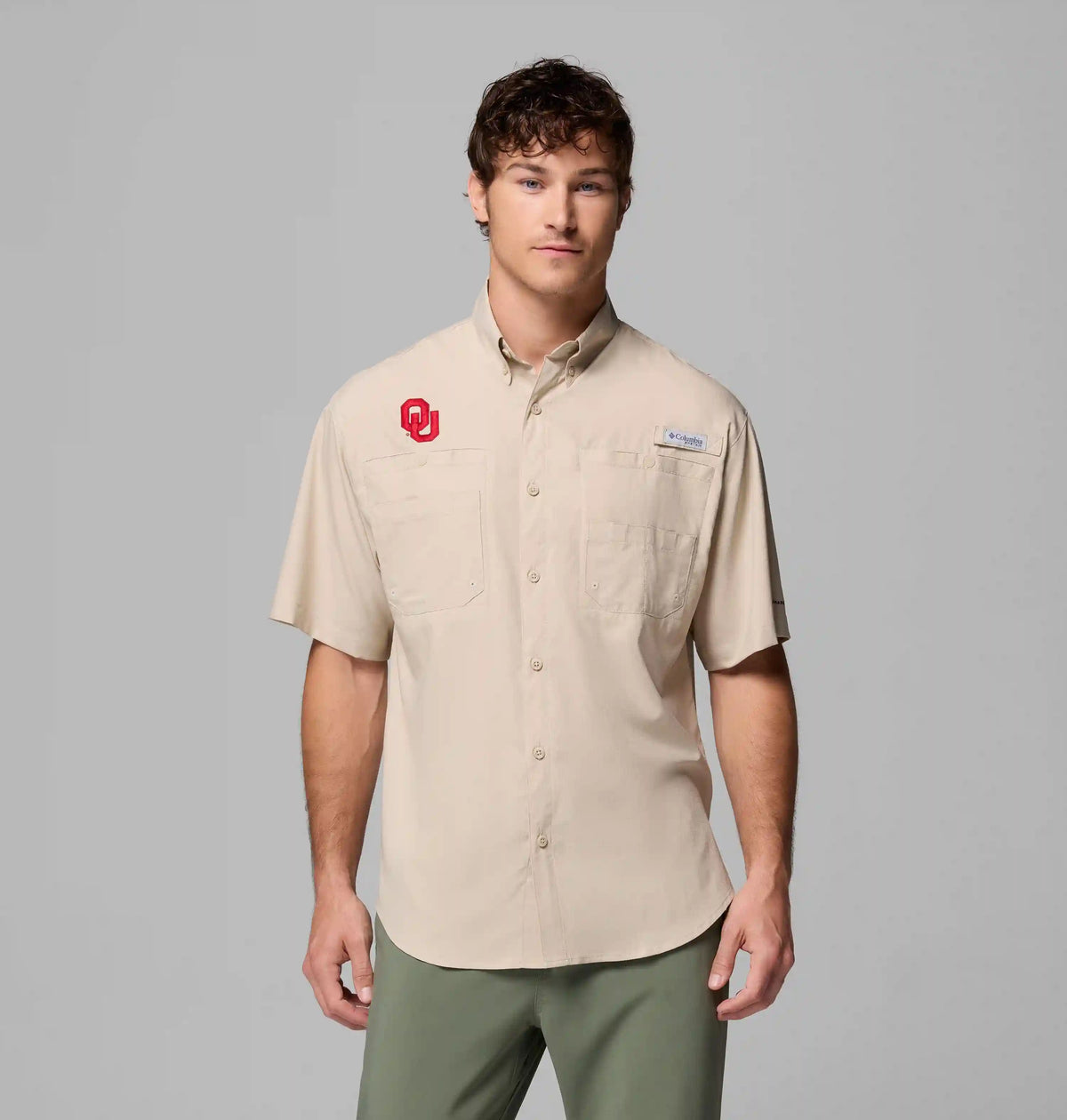 Men's Collegiate PFG Tamiami Short Sleeve Shirt - Oklahoma