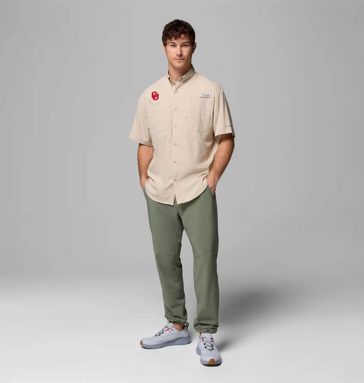 Men's Collegiate PFG Tamiami Short Sleeve Shirt - Oklahoma