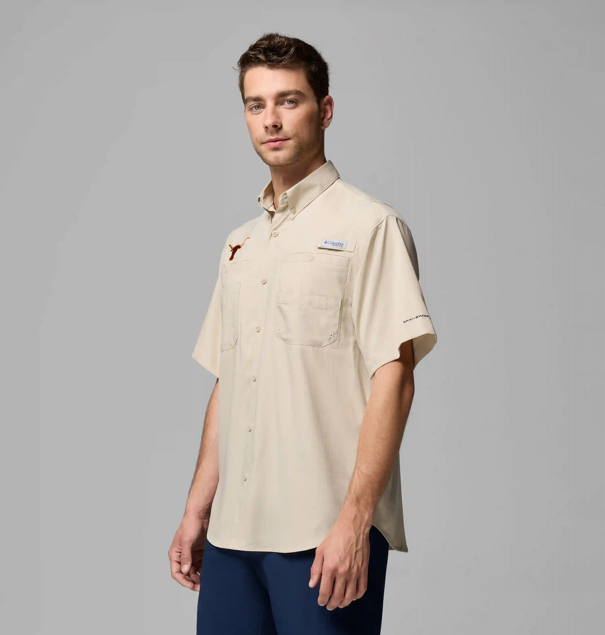 Men's Collegiate PFG Tamiami Short Sleeve Shirt - Texas