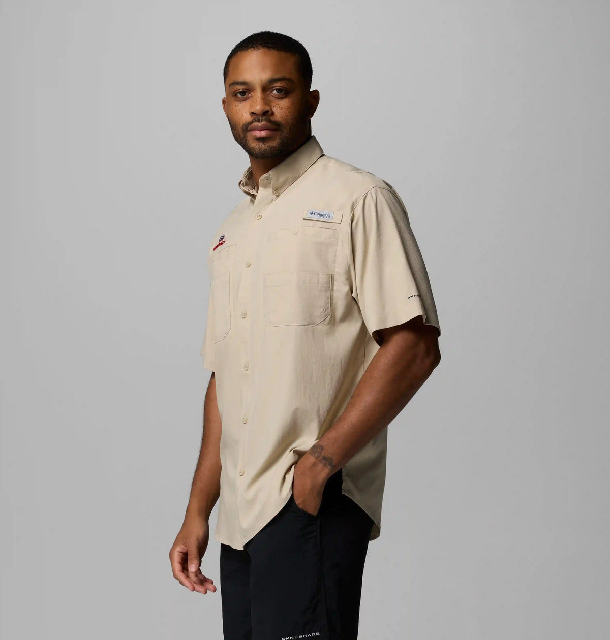 Men's Collegiate PFG Tamiami Short Sleeve Shirt - Georgia