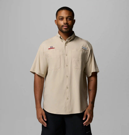 Men's Collegiate PFG Tamiami Short Sleeve Shirt - Georgia