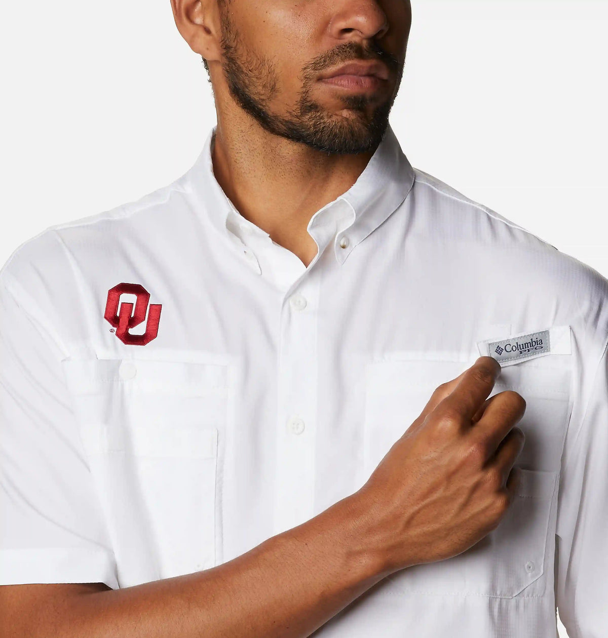 Men's Collegiate PFG Tamiami Short Sleeve Shirt - Oklahoma