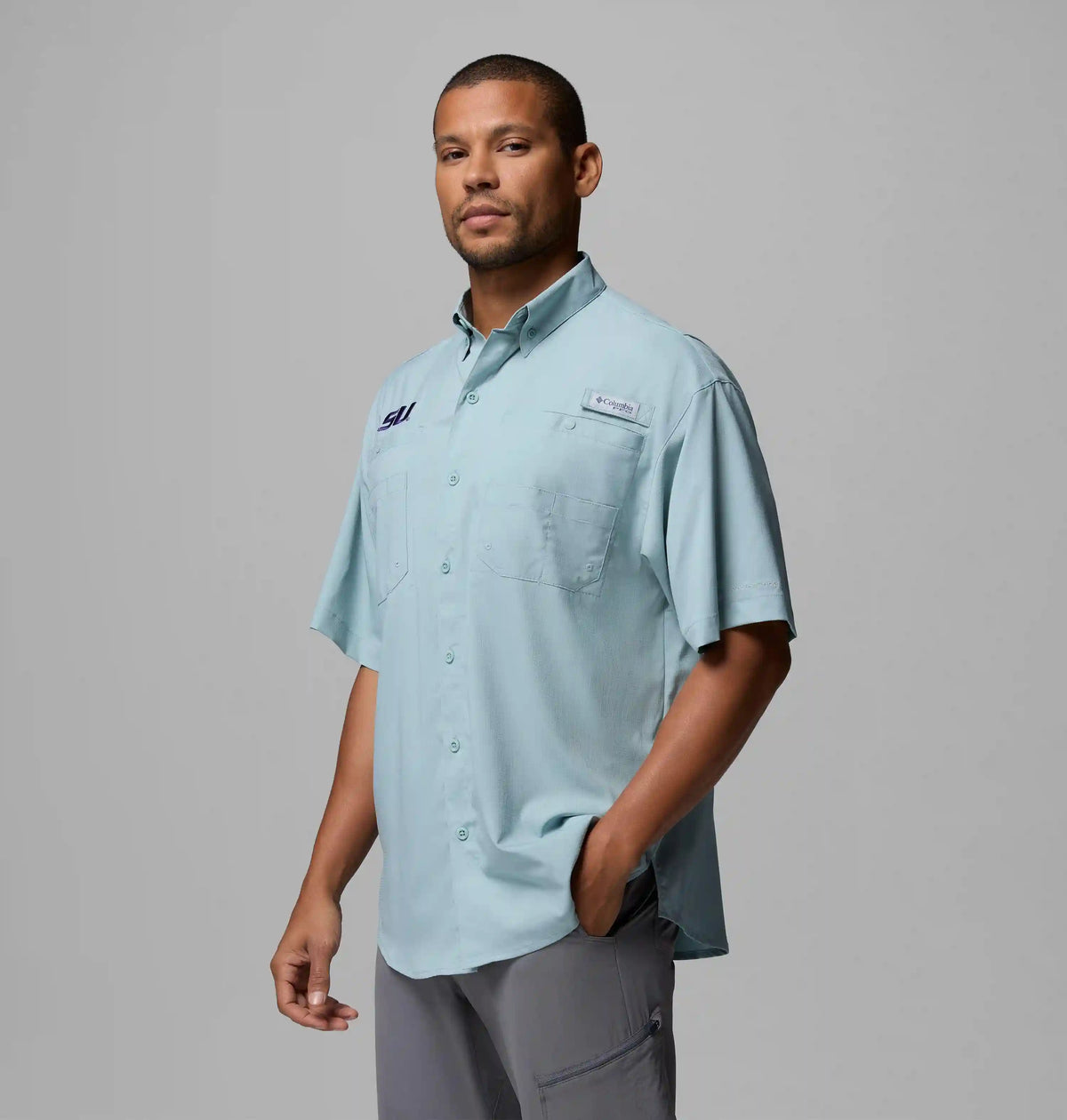 Men's Collegiate PFG Tamiami Short Sleeve Shirt - LSU