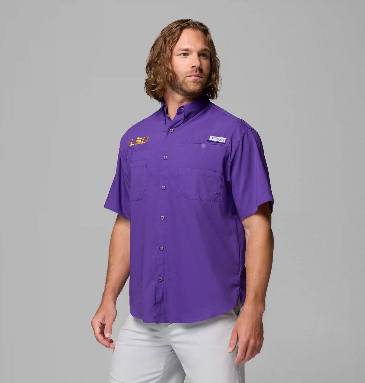 Men's Collegiate PFG Tamiami Short Sleeve Shirt - LSU