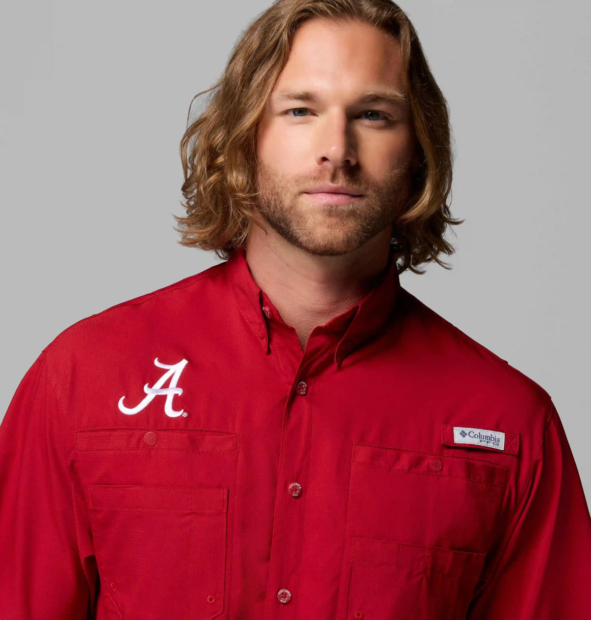 Men's Collegiate PFG Tamiami Short Sleeve Shirt - Alabama