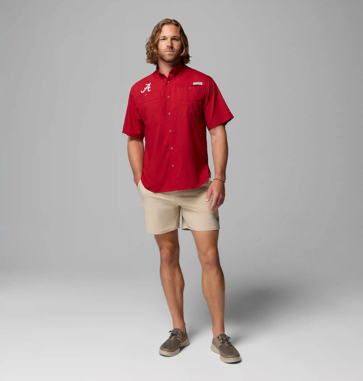 Men's Collegiate PFG Tamiami Short Sleeve Shirt - Alabama