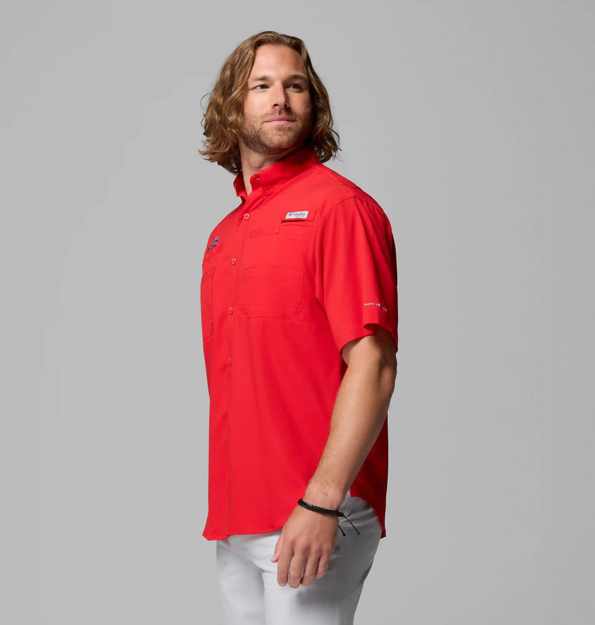 Men's Collegiate PFG Tamiami Short Sleeve Shirt - Georgia