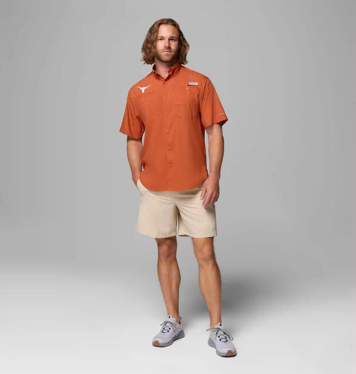 Men's Collegiate PFG Tamiami Short Sleeve Shirt - Texas