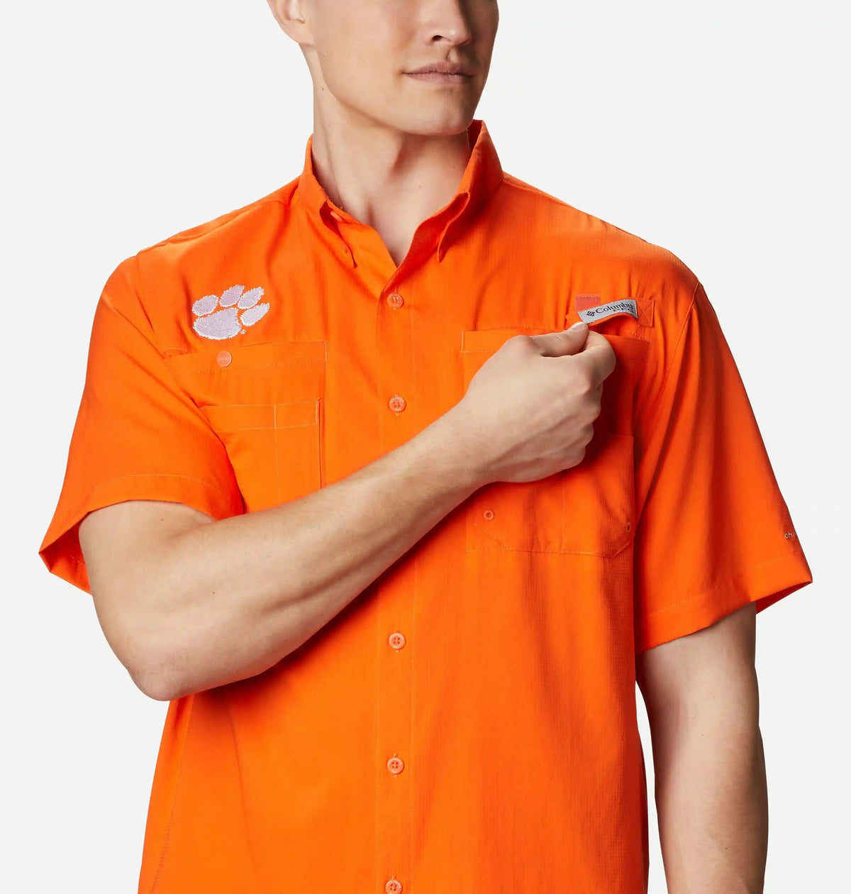 Men's Collegiate PFG Tamiami Short Sleeve Shirt - Clemson
