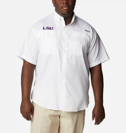 Men's Collegiate PFG Tamiami Short Sleeve Shirt - Big - LSU