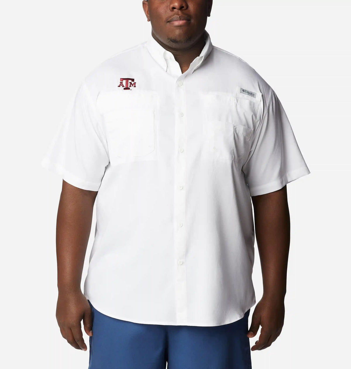Men's Collegiate PFG Tamiami Short Sleeve Shirt - Big - Texas A&M