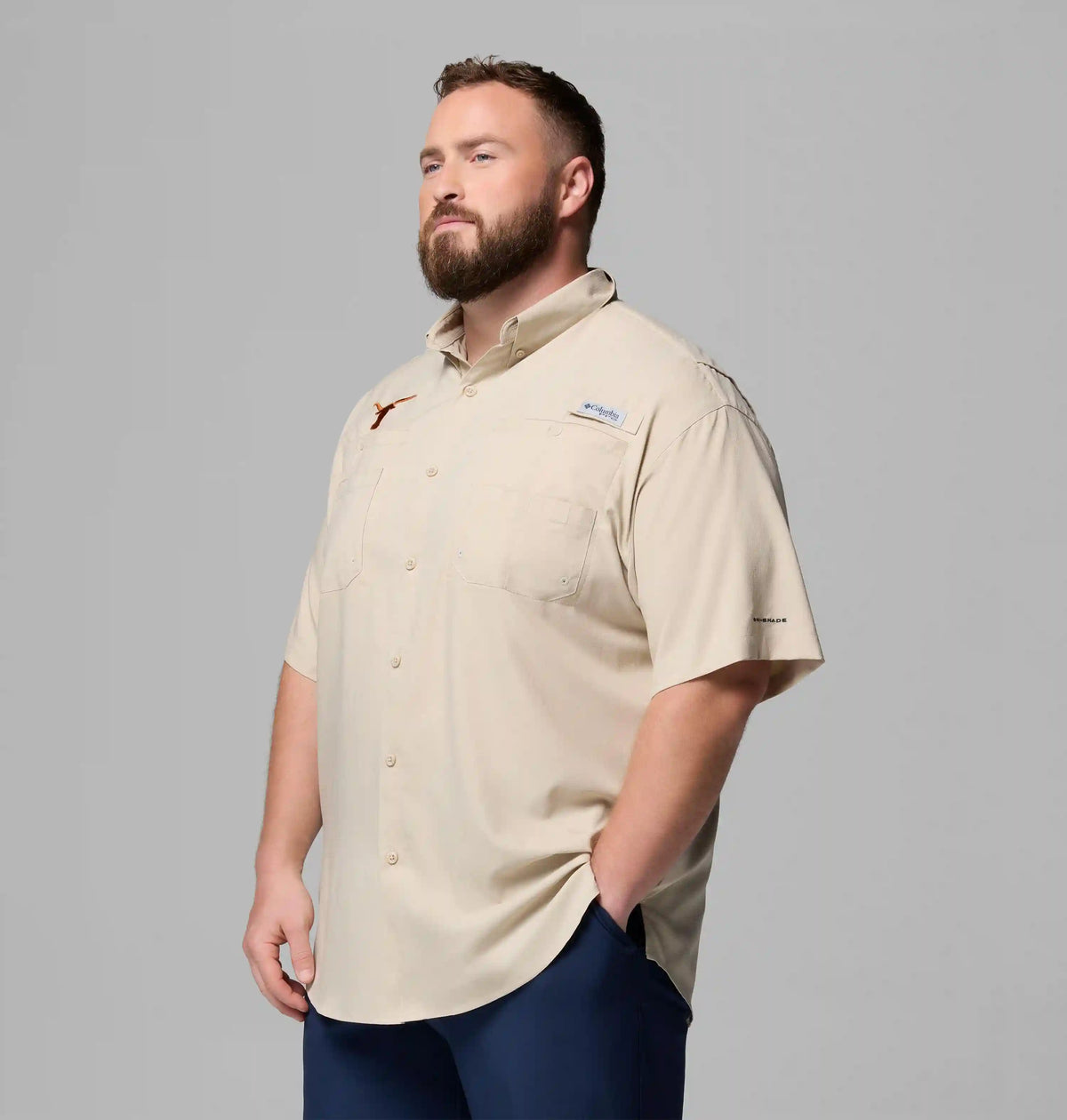 Men's Collegiate PFG Tamiami Short Sleeve Shirt - Big - Texas