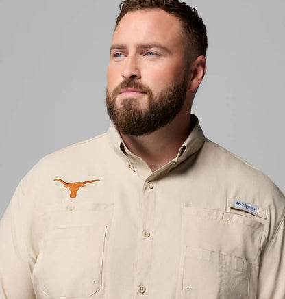 Men's Collegiate PFG Tamiami Short Sleeve Shirt - Big - Texas