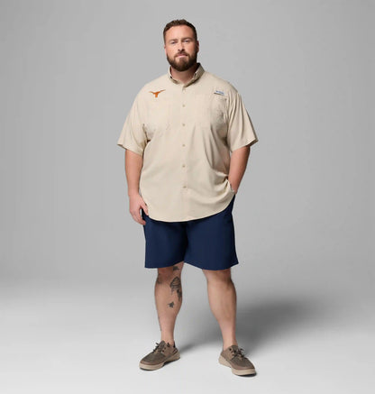 Men's Collegiate PFG Tamiami Short Sleeve Shirt - Big - Texas