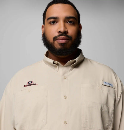 Men's Collegiate PFG Tamiami Short Sleeve Shirt - Big - Georgia