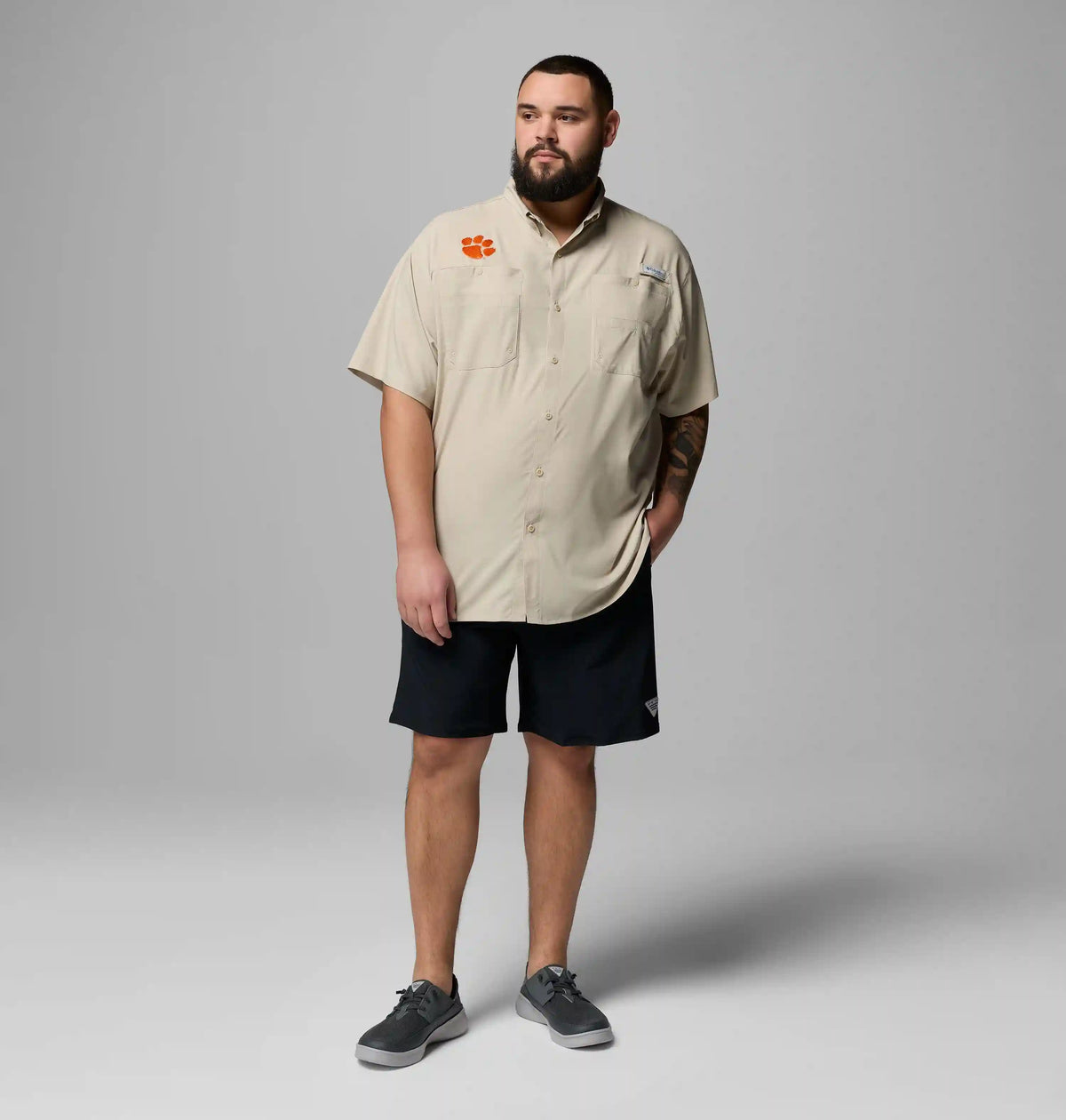 Men's Collegiate PFG Tamiami Short Sleeve Shirt - Big - Clemson