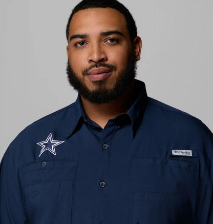 Men's PFG Tamiami Short Sleeve Shirt - Big - Dallas Cowboys