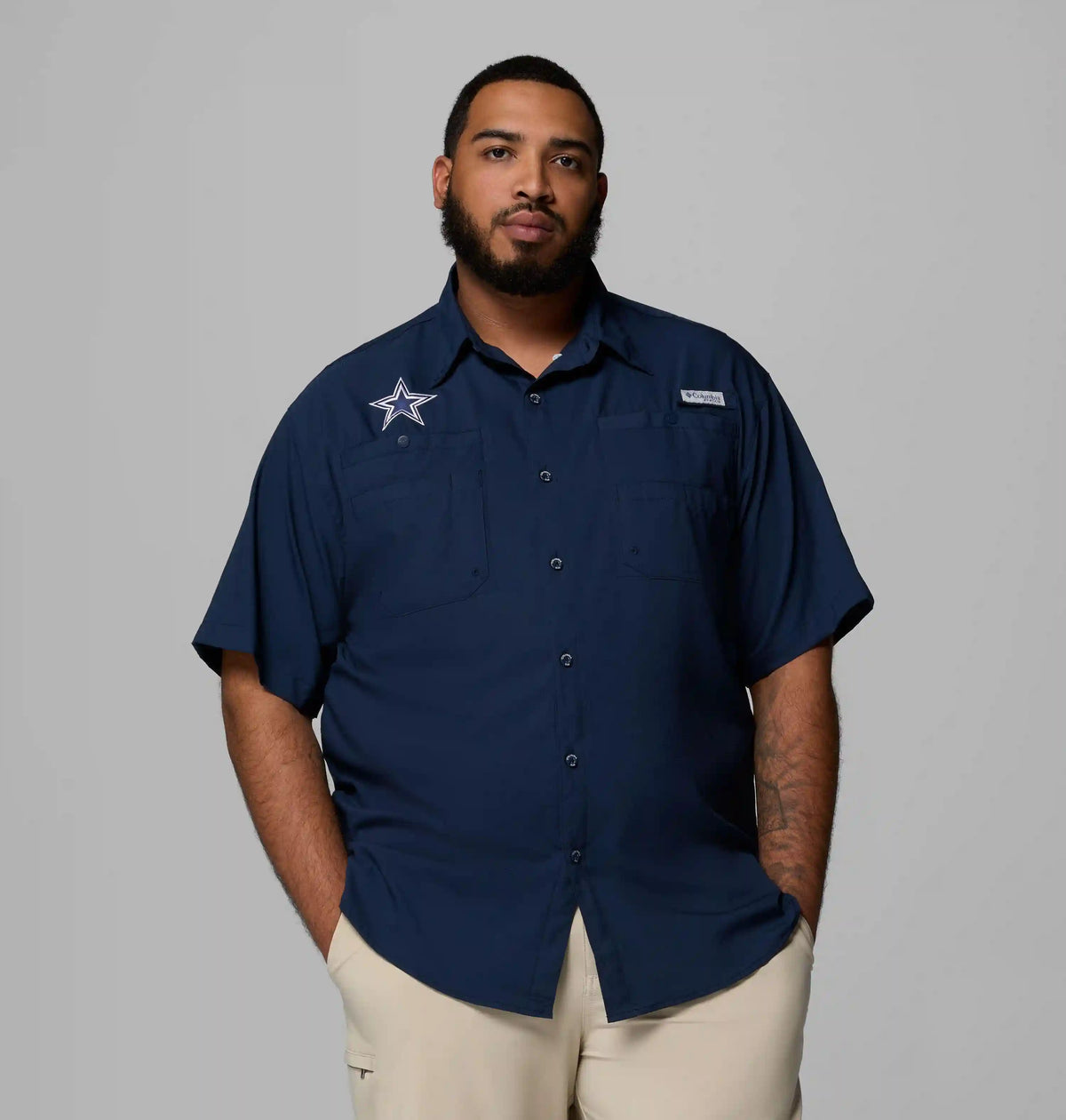 Men's PFG Tamiami Short Sleeve Shirt - Big - Dallas Cowboys