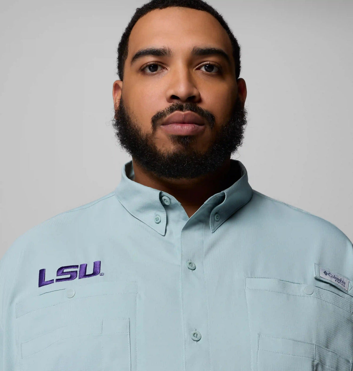 Men's Collegiate PFG Tamiami Short Sleeve Shirt - Big - LSU