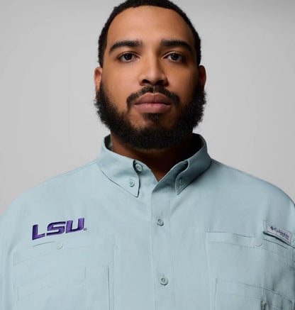Men's Collegiate PFG Tamiami Short Sleeve Shirt - Big - LSU