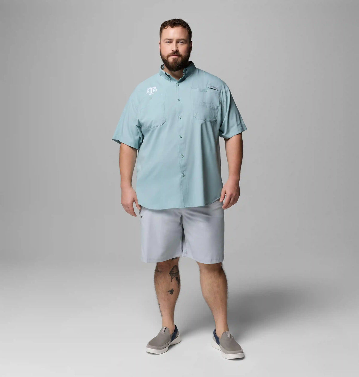 Men's Collegiate PFG Tamiami Short Sleeve Shirt - Big - Texas A&M
