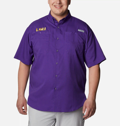 Men's Collegiate PFG Tamiami Short Sleeve Shirt - Big - LSU