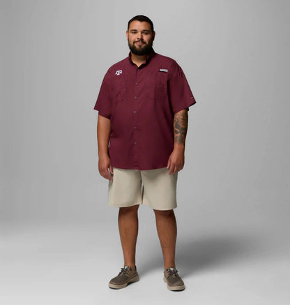 Men's Collegiate PFG Tamiami Short Sleeve Shirt - Big - Texas A&M