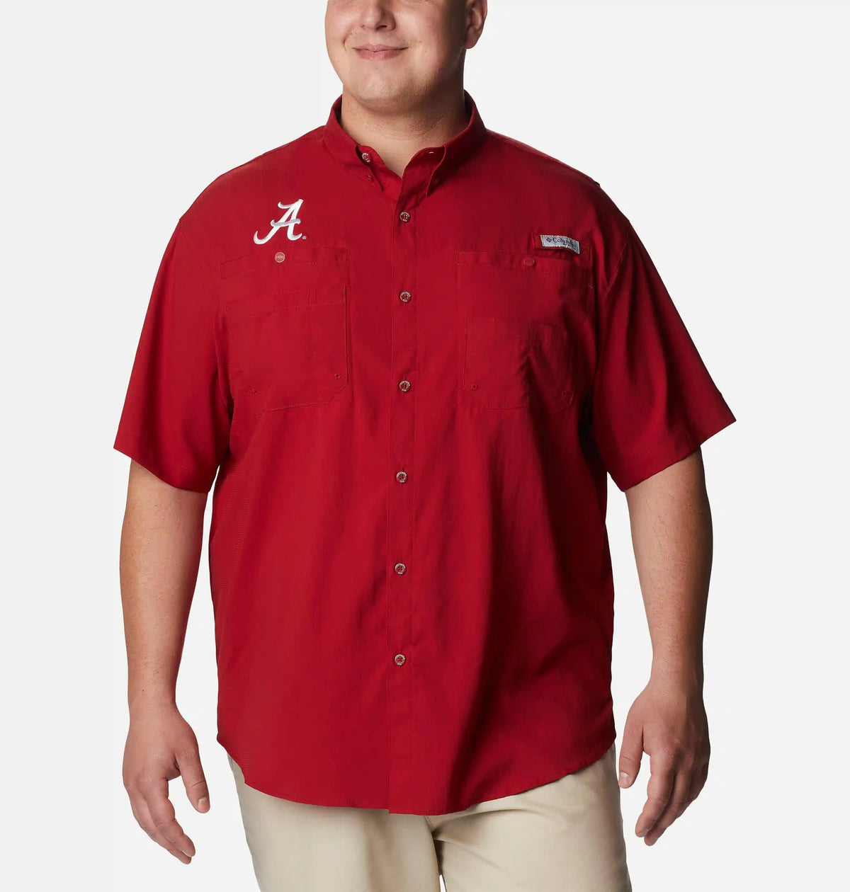 Men's Collegiate PFG Tamiami Short Sleeve Shirt - Big - Alabama