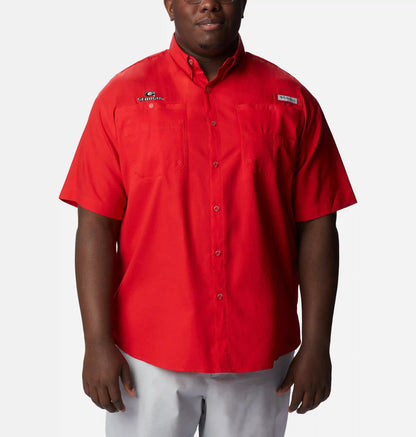 Men's Collegiate PFG Tamiami Short Sleeve Shirt - Big - Georgia