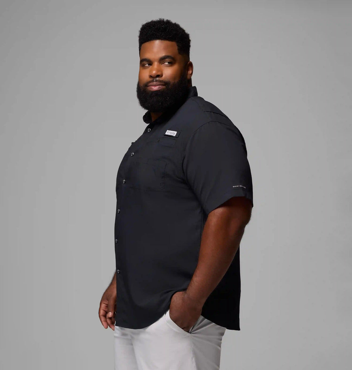 Men's Collegiate PFG Tamiami Short Sleeve Shirt - Big - Georgia