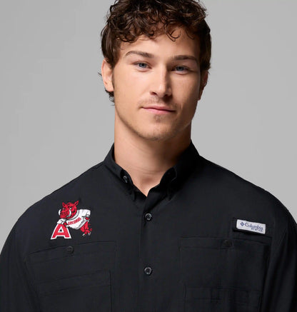 Men's Collegiate PFG Tamiami Short Sleeve Shirt - Tall - Arkansas