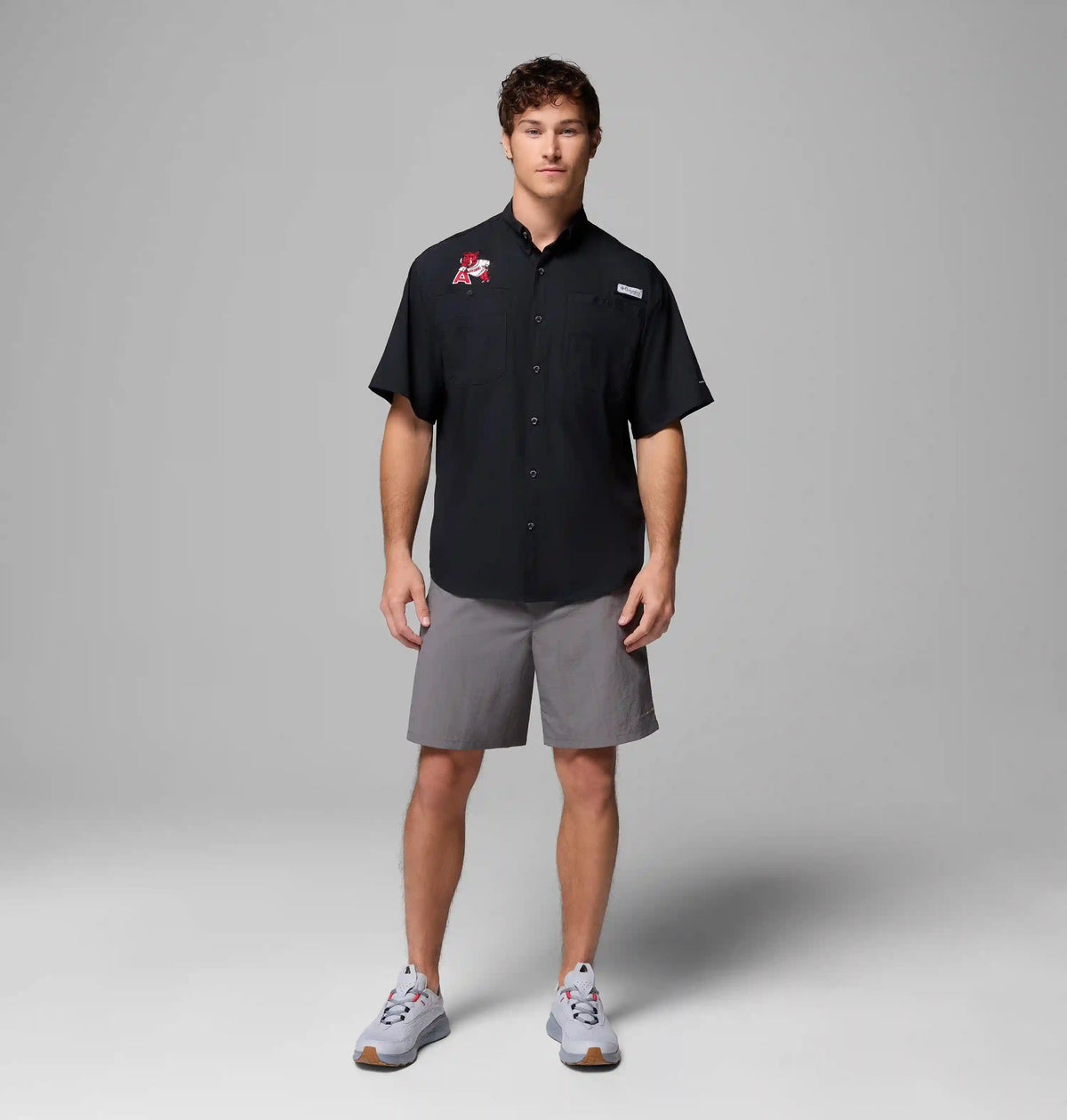 Men's Collegiate PFG Tamiami Short Sleeve Shirt - Tall - Arkansas
