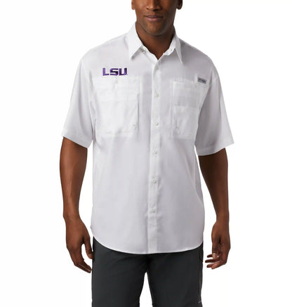 Men's Collegiate PFG Tamiami Short Sleeve Shirt - Tall - Louisiana