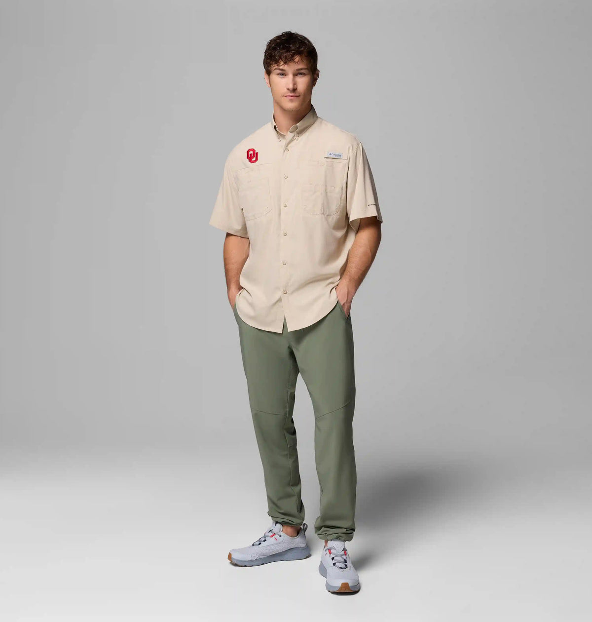 Men's Collegiate PFG Tamiami Short Sleeve Shirt - Tall - Oklahoma