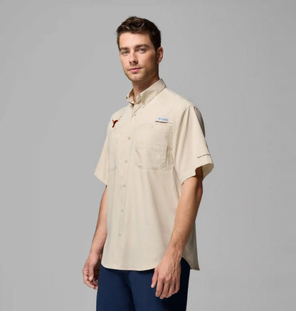 Men's Collegiate PFG Tamiami Short Sleeve Shirt - Tall - Texas