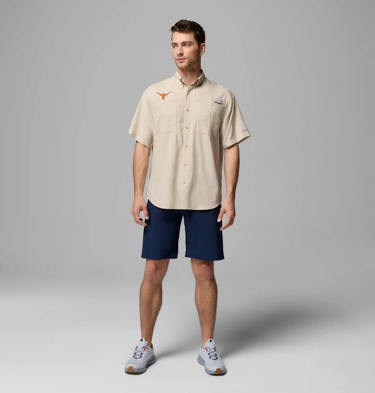 Men's Collegiate PFG Tamiami Short Sleeve Shirt - Tall - Texas
