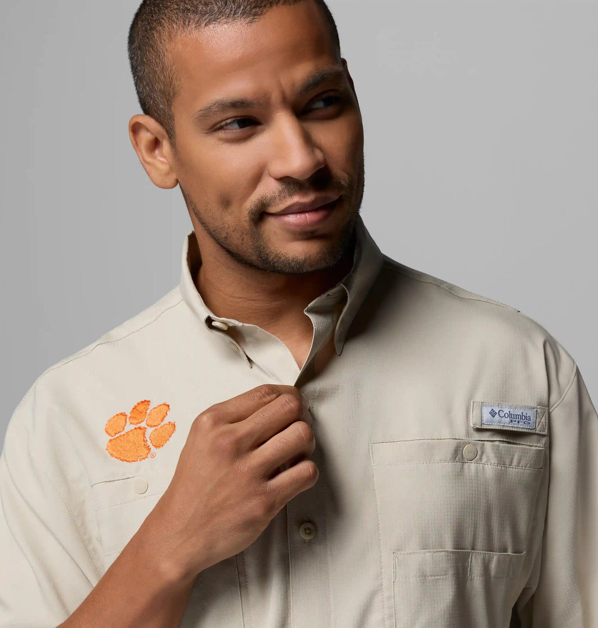 Men's Collegiate PFG Tamiami Short Sleeve Shirt - Tall - Clemson