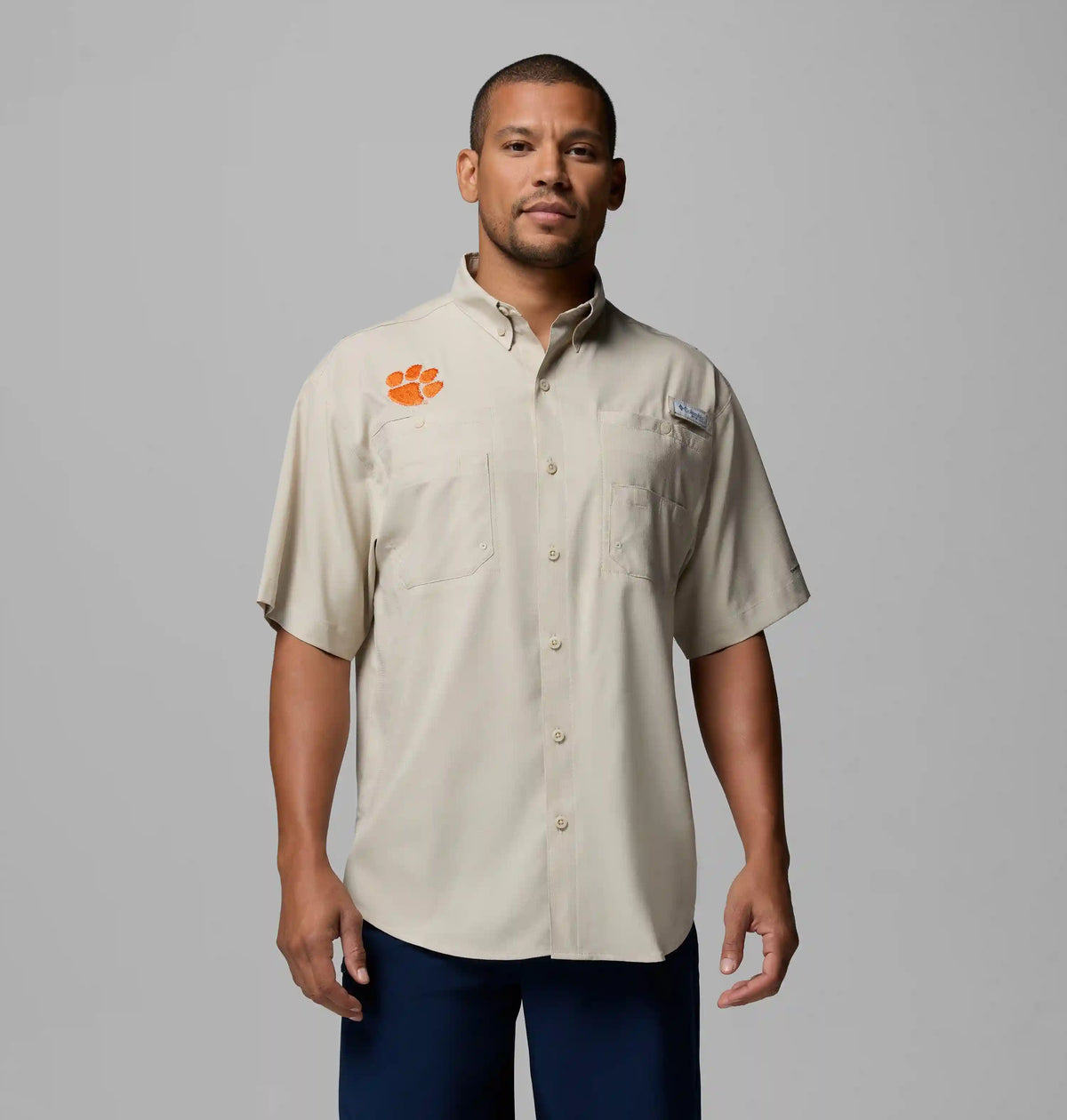 Men's Collegiate PFG Tamiami Short Sleeve Shirt - Tall - Clemson