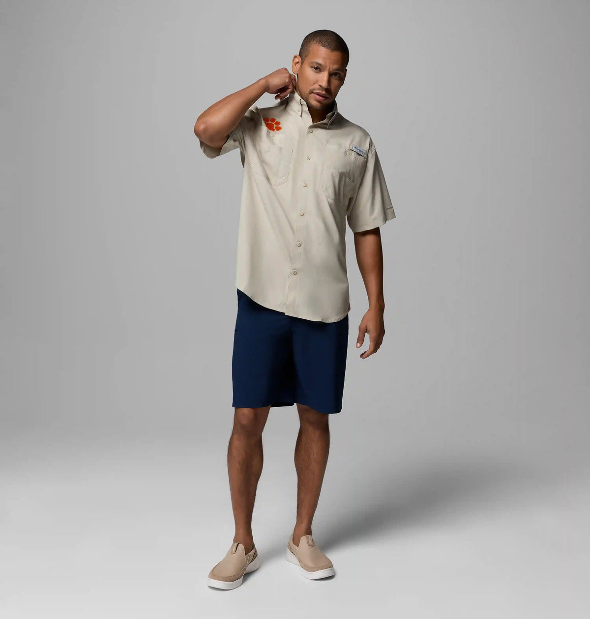 Men's Collegiate PFG Tamiami Short Sleeve Shirt - Tall - Clemson