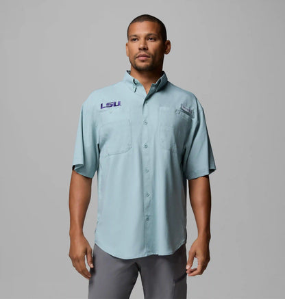 Men's Collegiate PFG Tamiami Short Sleeve Shirt - Tall - Louisiana